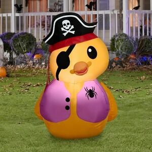 Way To Celebrate Pirate Ducky 3 Ft Halloween Airblown Inflatable Lights Up‎